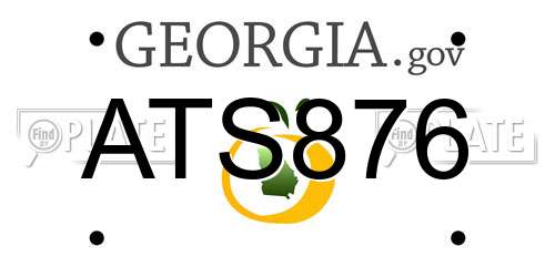 ATS876 Georgia License Plate