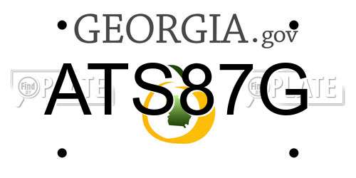 ATS87G Georgia License Plate