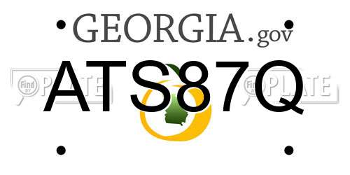 ATS87Q Georgia License Plate
