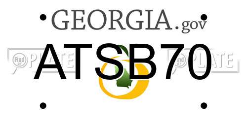 ATSB70 Georgia License Plate