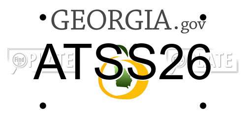 ATSS26 Georgia License Plate