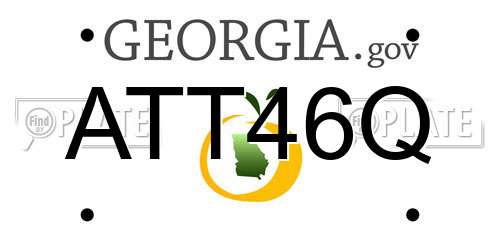 ATT46Q Georgia License Plate