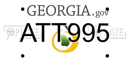ATT995 Georgia License Plate