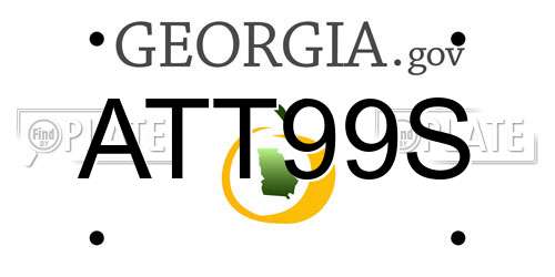 ATT99S Georgia License Plate