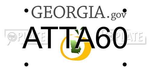 ATTA60 Georgia License Plate