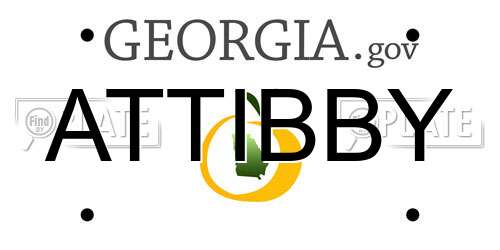 ATTIBBY Georgia License Plate