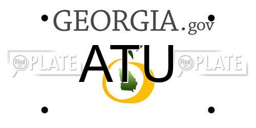 ATU Georgia License Plate