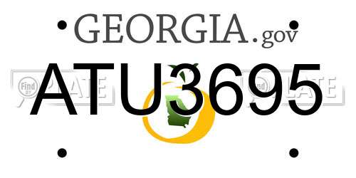 ATU3695 Georgia License Plate