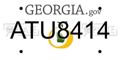 ATU8414 Georgia License Plate