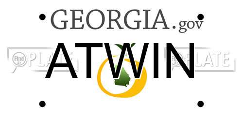 ATWIN Georgia License Plate