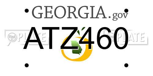 ATZ460 Georgia License Plate