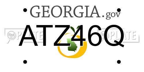 ATZ46Q Georgia License Plate