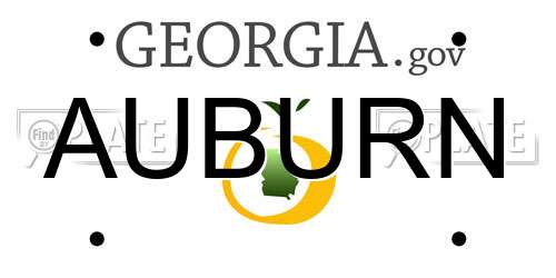 AUBURN Georgia License Plate