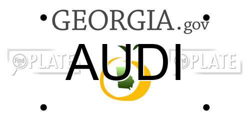 AUDI Georgia License Plate