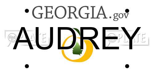 AUDREY Georgia License Plate