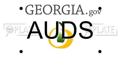 AUDS Georgia License Plate