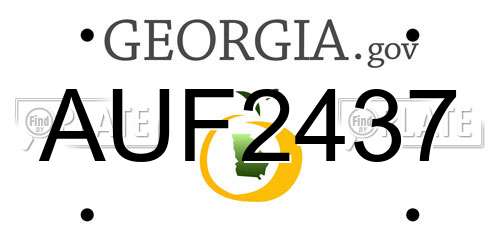 AUF2437 Georgia License Plate
