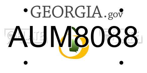 AUM8088 Georgia License Plate