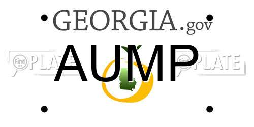 AUMP Georgia License Plate