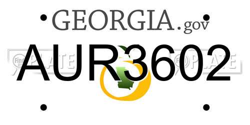 AUR3602 Georgia License Plate