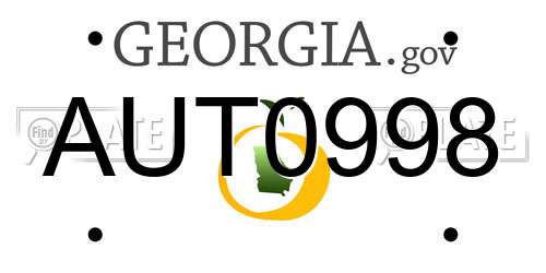 AUT0998 Georgia License Plate