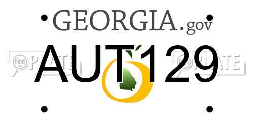 AUT129 Georgia License Plate