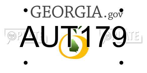 AUT179 Georgia License Plate