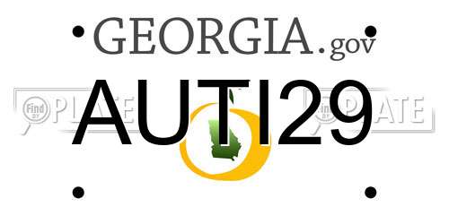 AUTI29 Georgia License Plate