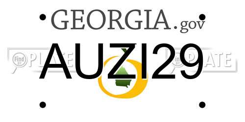 AUZI29 Georgia License Plate