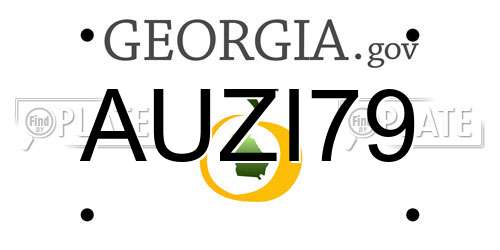 AUZI79 Georgia License Plate