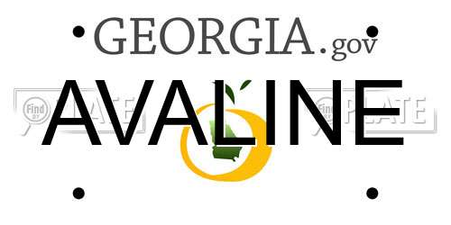 AVALINE Georgia License Plate