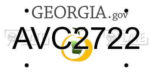 AVC2722 Georgia License Plate