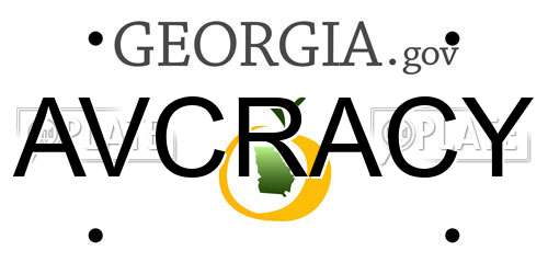 AVCRACY Georgia License Plate