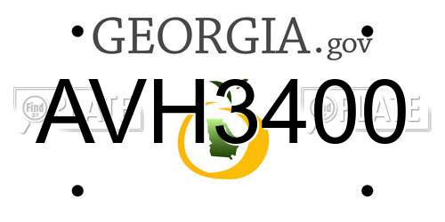 AVH3400 Georgia License Plate