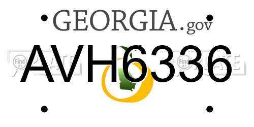 AVH6336 Georgia License Plate