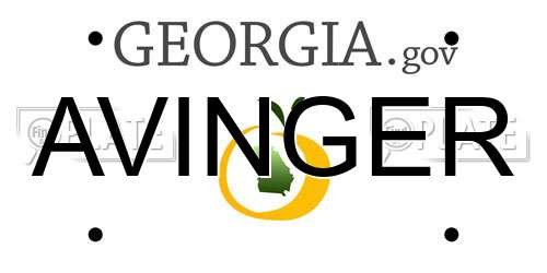 AVINGER Georgia License Plate