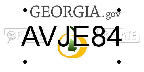 AVJE84 Georgia License Plate