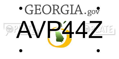 AVP44Z Georgia License Plate