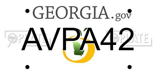 AVPA42 Georgia License Plate