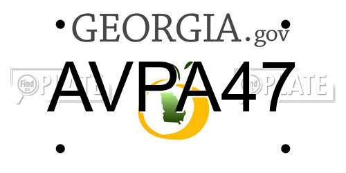 AVPA47 Georgia License Plate