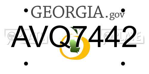 AVQ7442 Georgia License Plate