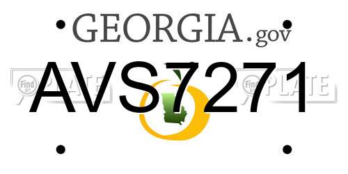 AVS7271 Georgia License Plate