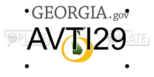 AVTI29 Georgia License Plate