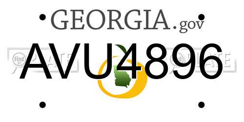 AVU4896 Georgia License Plate