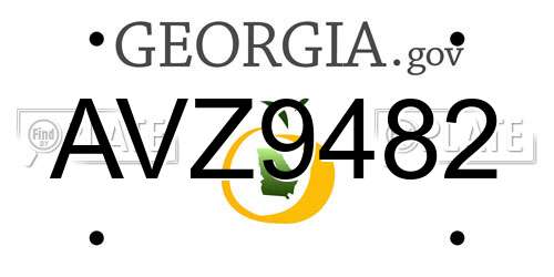 AVZ9482 Georgia License Plate