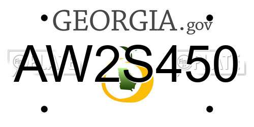 AW2S450 Georgia License Plate
