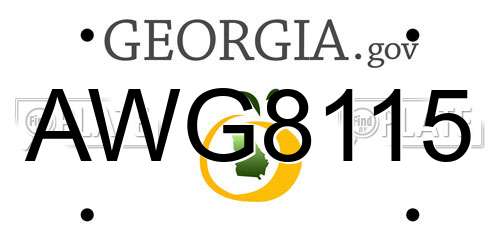 AWG8115 Georgia License Plate