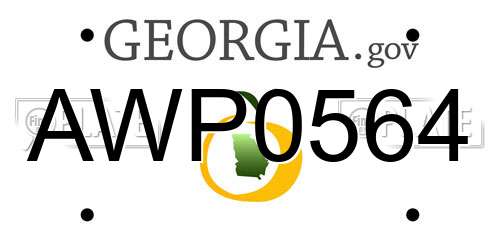 AWP0564 Georgia License Plate