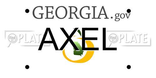 AXEL Georgia License Plate