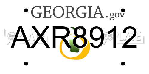 AXR8912 Georgia License Plate